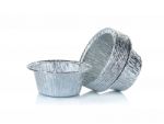 Aluminium Foil Cup Isolated On The White Background Stock Photo