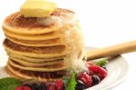 Pancakes With Berries Stock Photo