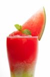 Smoothie Watermelon With Slice Watermelon Stock Photo