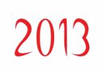 2013 On White Background Stock Photo