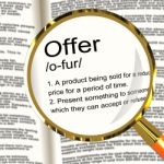 Offer Definition Magnifier Stock Photo