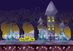 Cartoon  Halloween Background With Separated Layers For Game And Animation Stock Photo