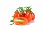 Fresh Tomato Isolated On The White Background Stock Photo