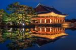 Gyeongbokgung Palace At Night In Seoul,korea Stock Photo