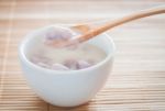 Bua Loi , Thai Dessert With Taro Flour And Coconut Milk Stock Photo