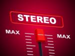 Stereo Music Represents Sound Track And Acoustic Stock Photo