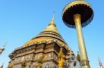 Ancient Pagodas At Wat Phra That Lampang Luang Temple Stock Photo