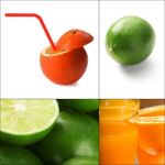 Citrus Fruits Collage Stock Photo