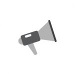 Noisy Megaphone Icon  Illustration On White Backgrou Stock Photo