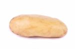 Potato On White Stock Photo