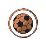 Soccer Coffee Stain Sport Thin Line Flat Design Icon  Illu Stock Photo