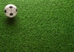 Soccer Ball On The Grass Stock Photo