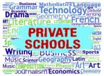 Private Schools Means Non State And Educating Stock Photo