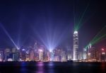 Hong Kong Lighting Show Stock Photo
