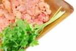 Homemade Pork Meat Meal And Ingredients Stock Photo