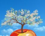 Flowering Apple Tree In Spring Stock Photo