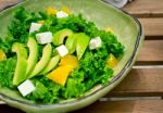 Fresh Avocado Salad Stock Photo