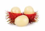 Rambutan Isolated On The White Background Stock Photo