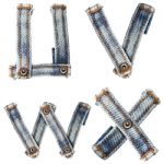 Alphabet Made Of Jeans Stock Photo