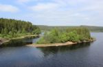 Island On Kielder Reservoir Stock Photo