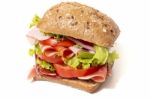 Sandwich With Ham Stock Photo