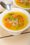 Syrian Barley Broth Soup Aleppo Style Stock Photo