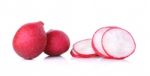 Red Radish Isolated On A White Background Stock Photo