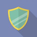 Shield Flat Icon Stock Photo