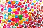 Colorful Heart Shapes Stock Photo