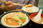 Japanese Fried Pork Chop With Rice Stock Photo