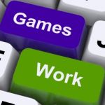 Games And Work Keys Stock Photo