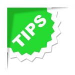 Tips Label Represents Ideas Help And Idea Stock Photo