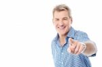 Handsome Man Pointing To You Stock Photo