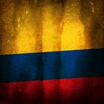 Old Grunge Flag Of Colombia Stock Photo