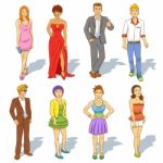 Group Of  People Cartoon Stock Photo