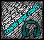 Country Music Charts Shows Best Seller And Audio Stock Photo