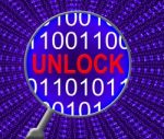 Unlock Computer Shows Unblock Accessibility And Processor Stock Photo