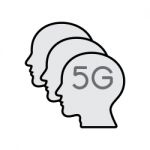 5g Communication Technology With Human Head Stock Photo