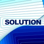 Solution Word Represents Solve Commercial And Goal Stock Photo