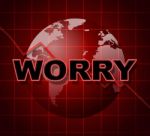 Worry Graph Shows Uneasiness Data And Diagram Stock Photo