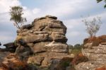 Scenic View Of Brimham Rocks In Yorkshire Dales National Park Stock Photo