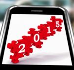 2015 On Smartphone Showing Future Celebrations Stock Photo