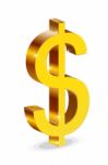 Golden Dollar Symbol Stock Photo