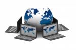 Global Computer Network Stock Photo