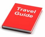 Travel Guide Book Shows Information About Travels Stock Photo