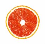 Half A Grapefruit On A White Background Stock Photo