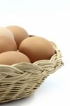 Eggs In One Basket Stock Photo