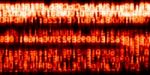 Horizontal Red Matrix Information Data Abstraction Background Stock Photo