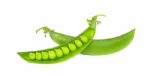 Fresh Green Peas  Isolated On The White Stock Photo