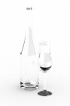 Wine Glass With Bottle Stock Photo